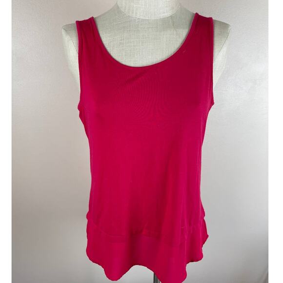 Massini Womens Small Pink Sleeveless Tank Top Polyester Rayon - Picture 5 of 9